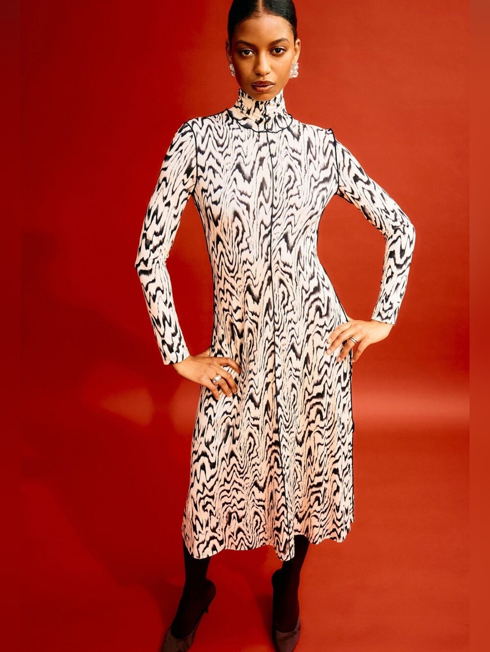 PROENZA SCHOULER | $495 Marion Long Sleeve Midi Dress - Picture 5 of 11